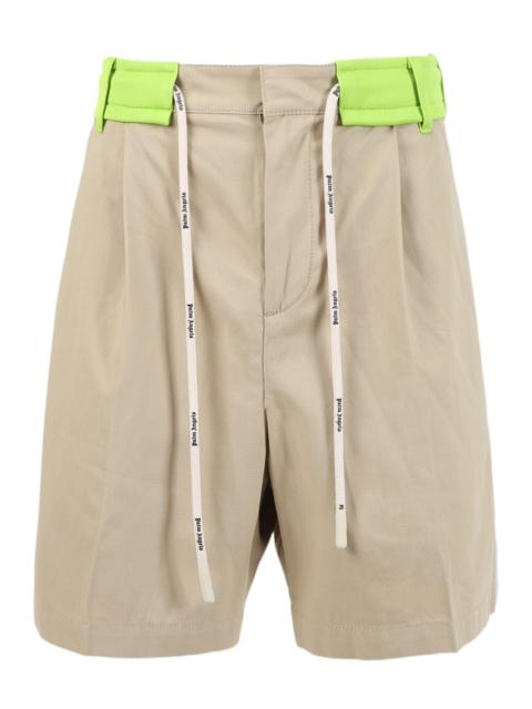 Palm Angels Track Belt Shorts Off-white