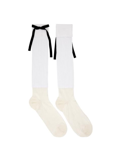 Maison Margiela White Couture Bow Socks