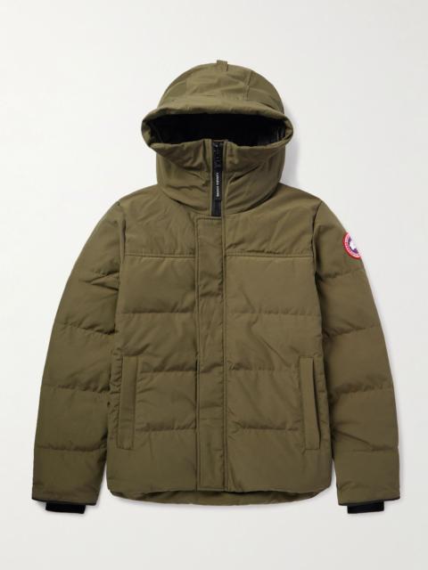 Macmillan Logo-Appliquéd Quilted Shell Hooded Down Parka Green