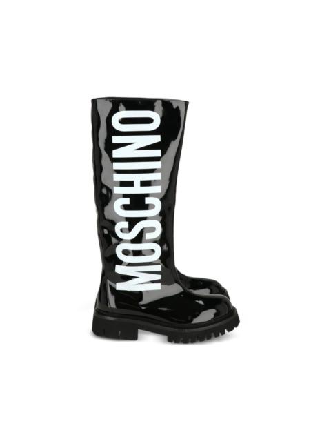 Moschino logo-lettering rain boots