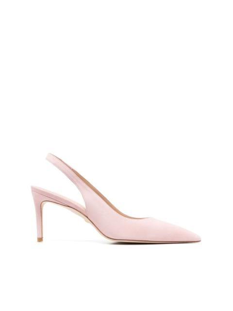 Stuart Weitzman 90mm suede sling-back pumps