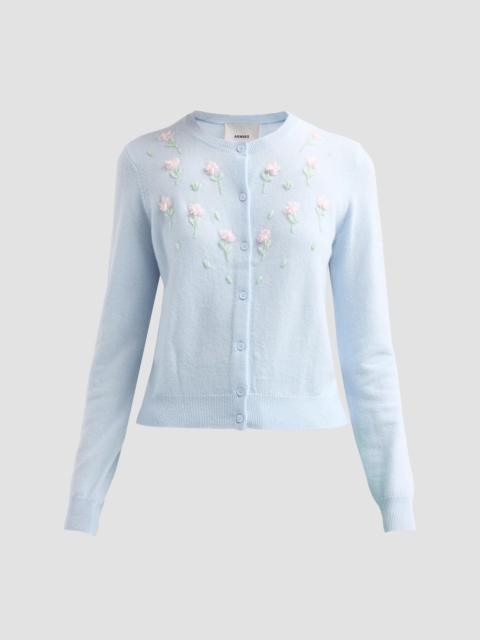AKNVAS Women's Siena Floral Wool-Blend Cardigan - Blue