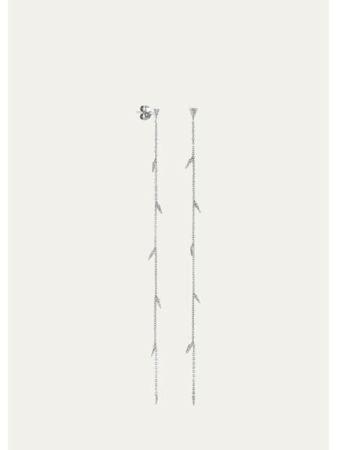 SYDNEY EVAN 14K White Gold & 0.15 TCW Diamond Threader Drop Earrings