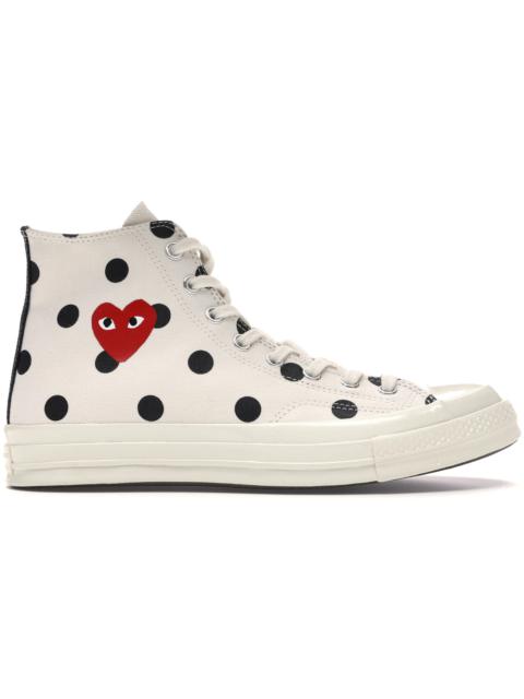 Comme des Garçons PLAY Converse Chuck Taylor All Star 70 Hi Comme des Garcons PLAY  Polka Dot White