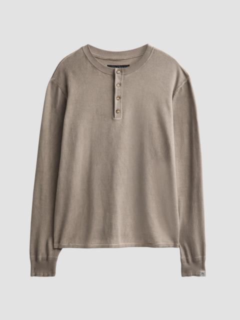rag & bone Men's Cotton Henley - Granite