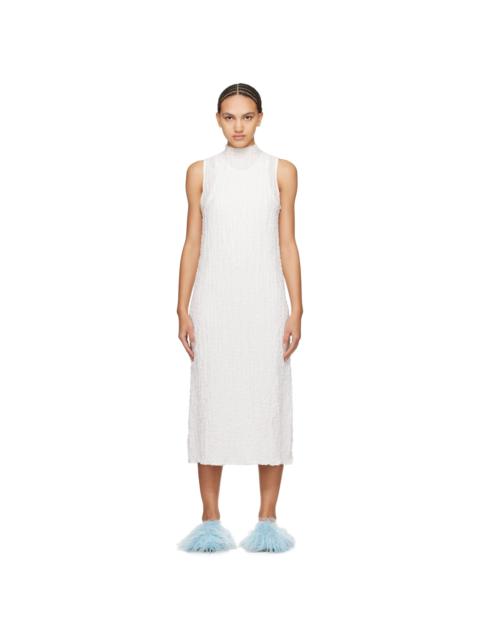 Song for the Mute White High Neck Midi Dress