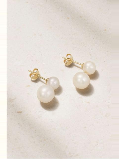 MATEO Duo 14-karat gold pearl earrings