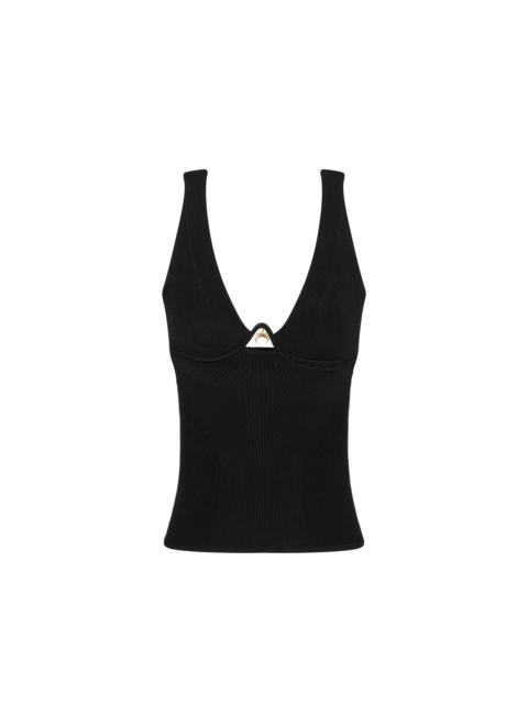 Marine Serre Knitted tank top with straps