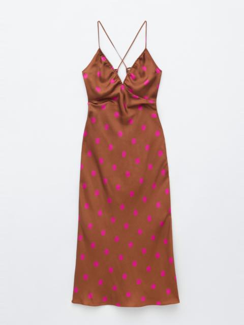 & Other Stories Satin Slip Midi Dress