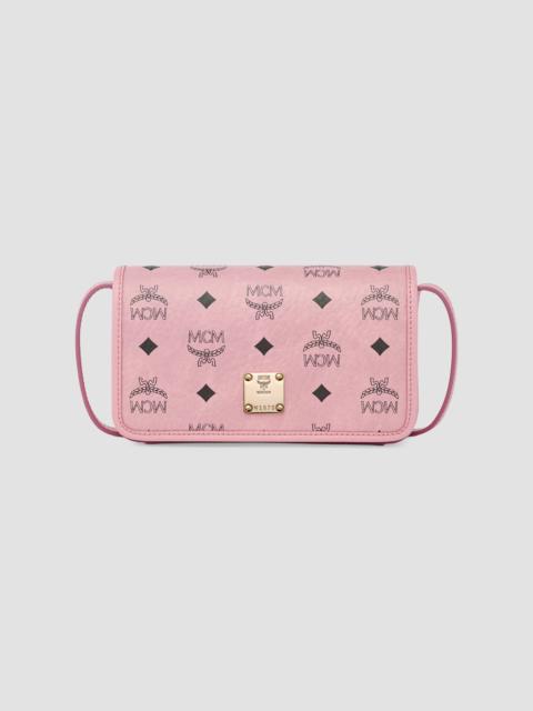 MCM Women's Aren Faux Visetos Leather Wallet-on-Chain - Soft Pink