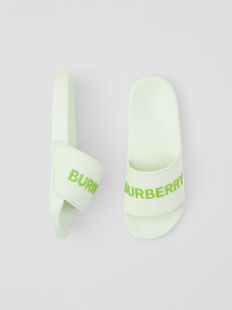 Burberry Embossed Logo Slides