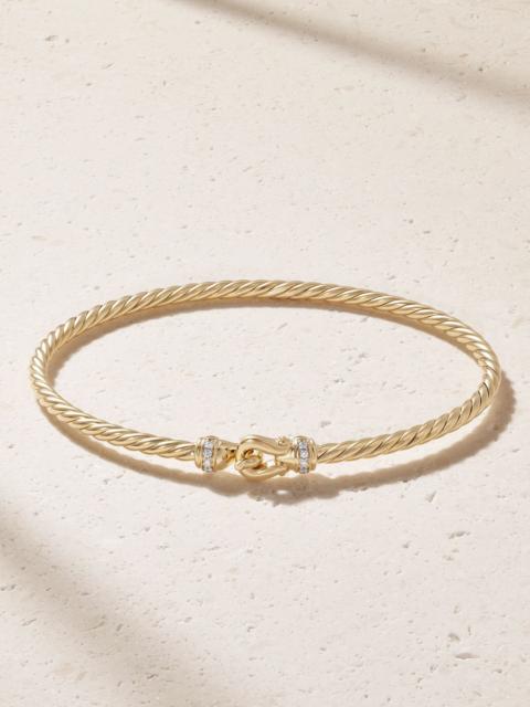 DAVID YURMAN Cablespira® 18-karat gold diamond bracelet Gold