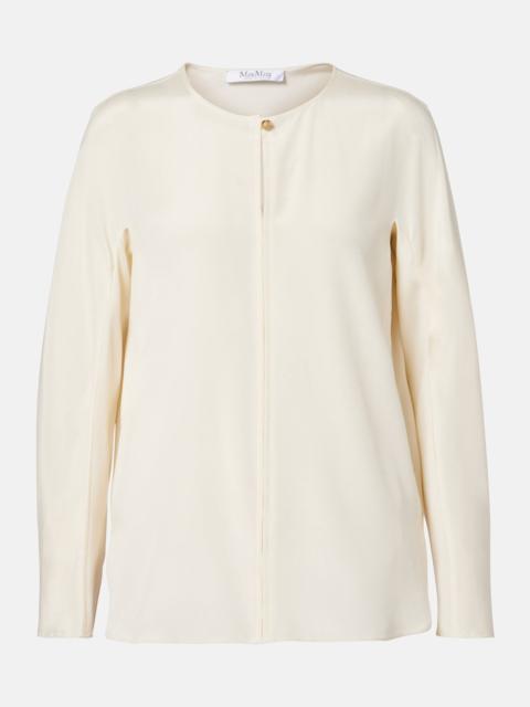 Max Mara Mitico silk-blend cady top