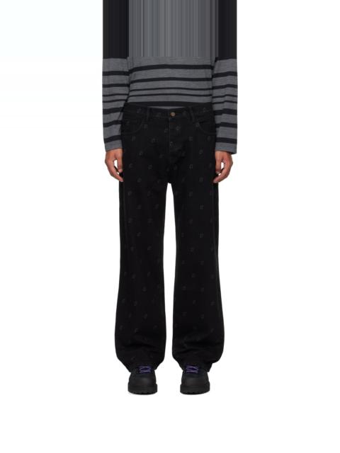 ROBYN LYNCH Black Laser Etched Eire Motif Jeans