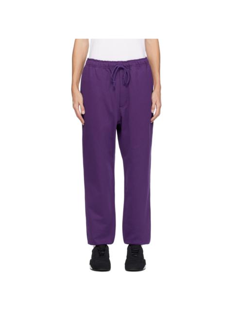 Y-3 Purple Front Logo Sweatpants