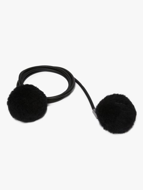 Max Mara Tubular belt with pom-pom