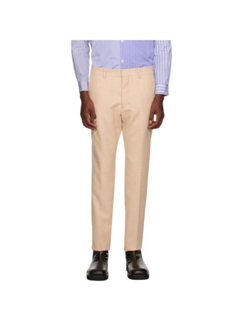 AMI Paris Beige Cigarette Trousers