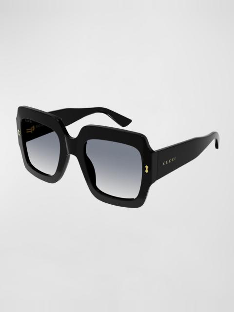 GUCCI Gradient Rectangle Acetate Sunglasses