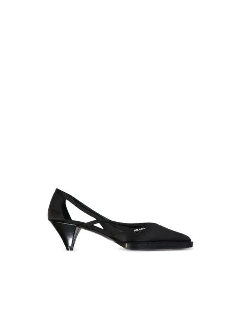 Prada crossover-strap pointed-toe heeled pumps