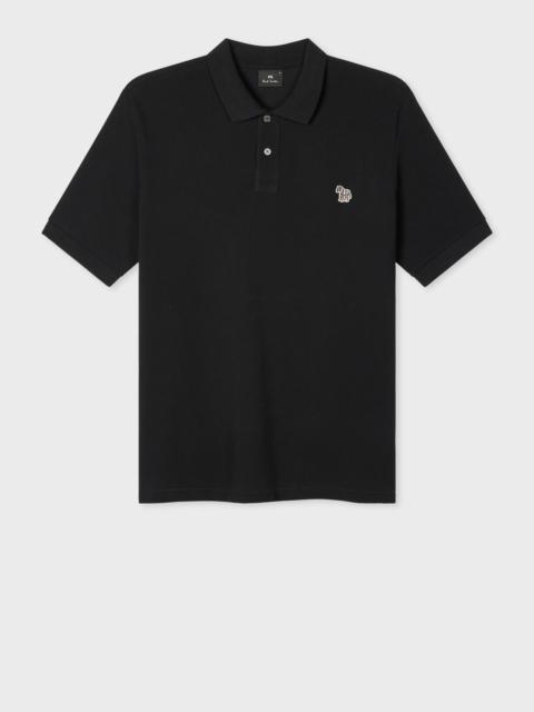 Paul Smith Black Cotton-Piqué Zebra Logo Polo Shirt