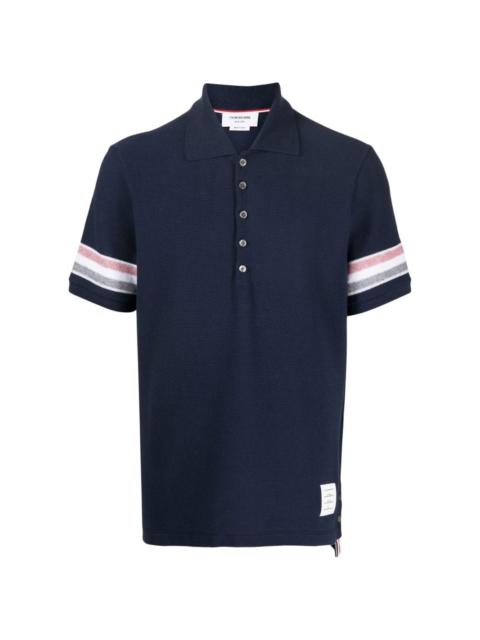 chest logo-patch polo shirt