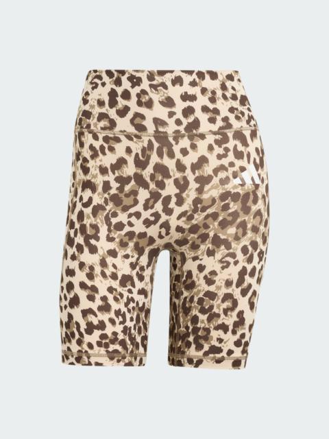 adidas Optime Essentials Workout Leopard Short Leggings
