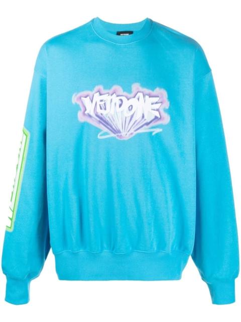 We11done logo-print detail sweatshirt