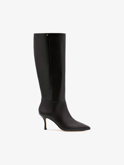 Larroudé Kate Mid Boot In Black Leather