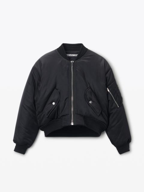 Alexander Wang Logo-Embroidered Bomber Jacket