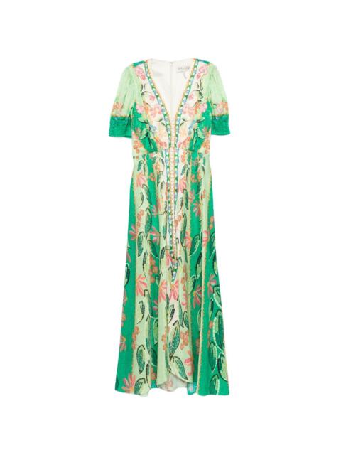 green louis vuitton dress Louis Vuitton Tropical Print Off Shoulder Mini Dress main image 1