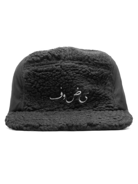 UNDERCOVER FLEECE AND NYLON CAP - BLACK