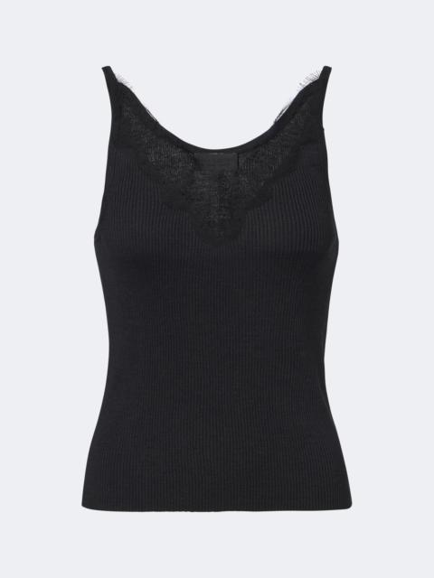 NILI LOTAN Aronia ribbed-knit silk tank top
