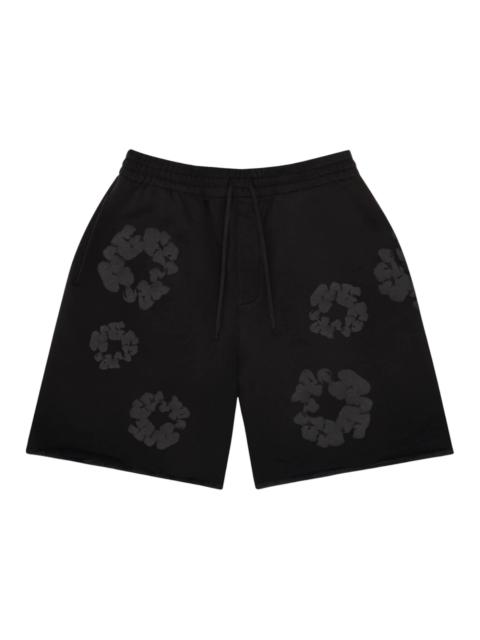 DENIM TEARS Denim Tears Faded Mono Cotton Wreath Sweatshorts Black