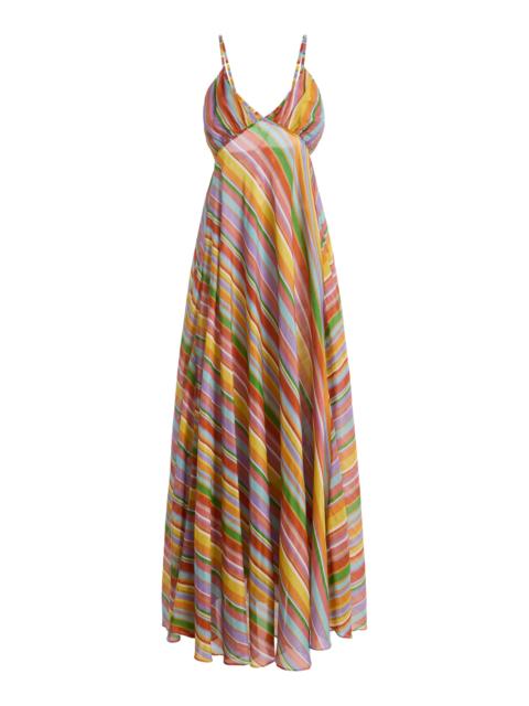 FRANÇOISE Exclusive La Isla Aisha Cotton-Silk Maxi Dress