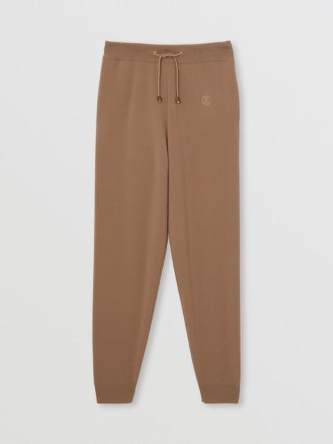 Burberry Monogram Motif Wool Cashmere Blend Jogging Pants