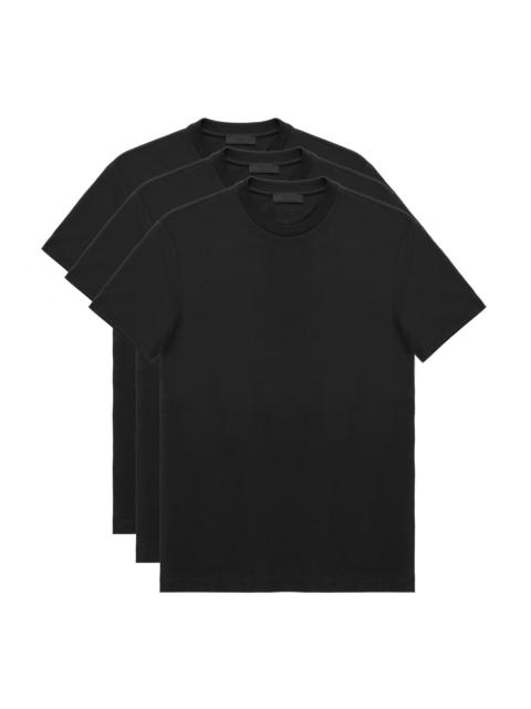 Prada Three Pack Cotton Jersey T-Shirts