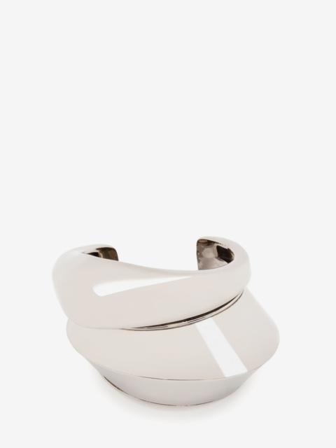 Alexander McQueen Women's Iris Cuff in Antique Silver