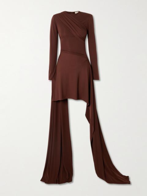 THE NEW ARRIVALS ILKYAZ OZEL Venus Asymmetric Draped Gathered Jersey Dress