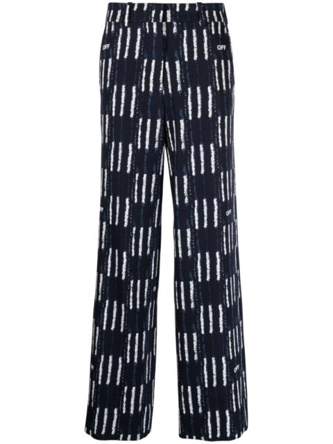 Off-White Shibori graphic-print wide-leg trousers