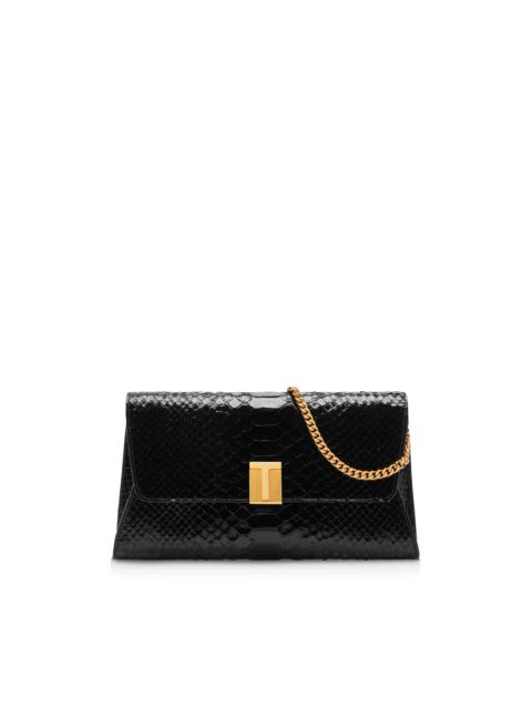 TOM FORD STAMPED PYTHON LEATHER NOBILE CLUTCH