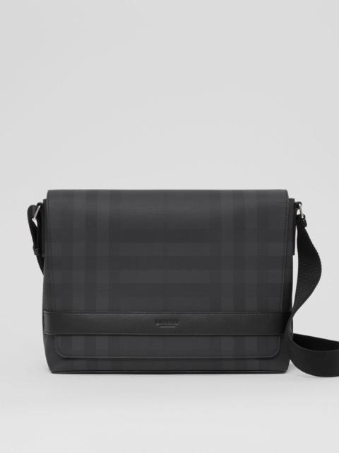 Burberry London Check and Leather Messenger Bag