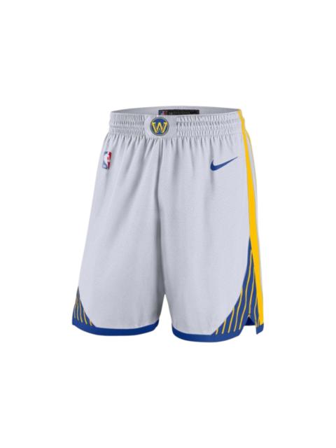 Nike Nike NBA Golden State Warriors Association Edition Swingman Shorts White/Yellow
