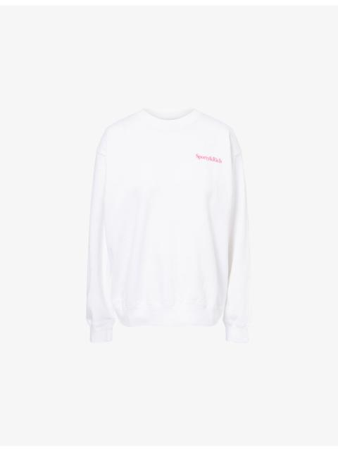 Sporty & Rich NY Motion Logo-Print Cotton Sweatshirt
