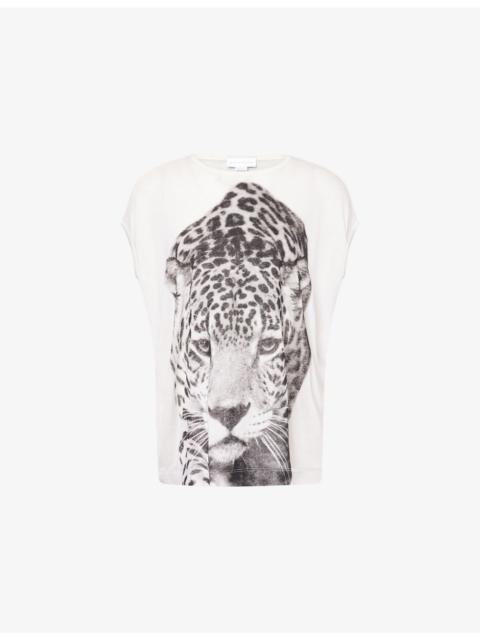 Stella McCartney Cloud Leopard Woven T-shirt