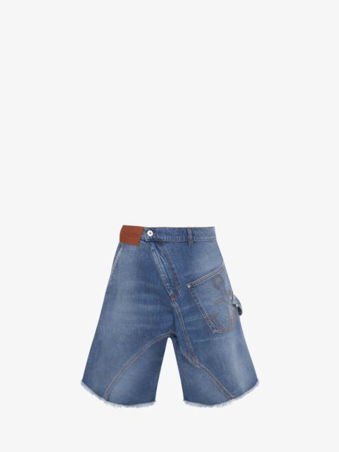 JW Anderson TWISTED WORKWEAR DENIM SHORTS