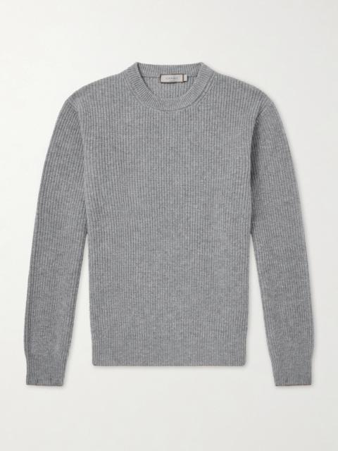 Canali Ribbed Wool and Cashmere-Blend Sweater