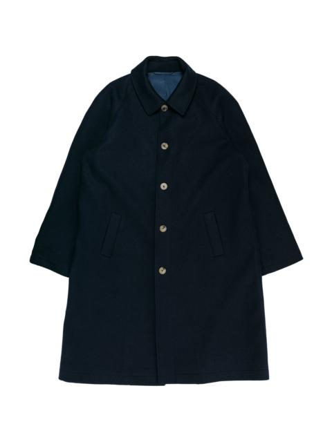 DE BONNE FACTURE Parisian Raglan Coat Austrian Wool Navy