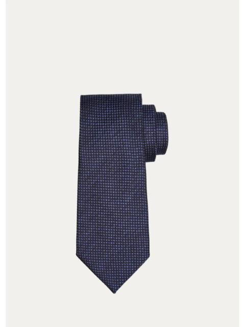 TOM FORD Men's Micro-Geometric Woven Silk Tie