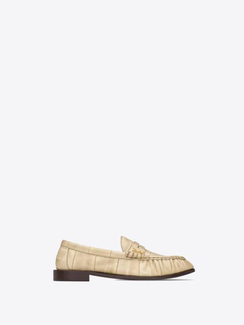 SAINT LAURENT le loafer penny slippers in eel