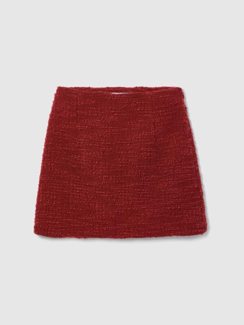 LIBEROWE VERA TWEED MINI SKIRT IN BERRY RED
